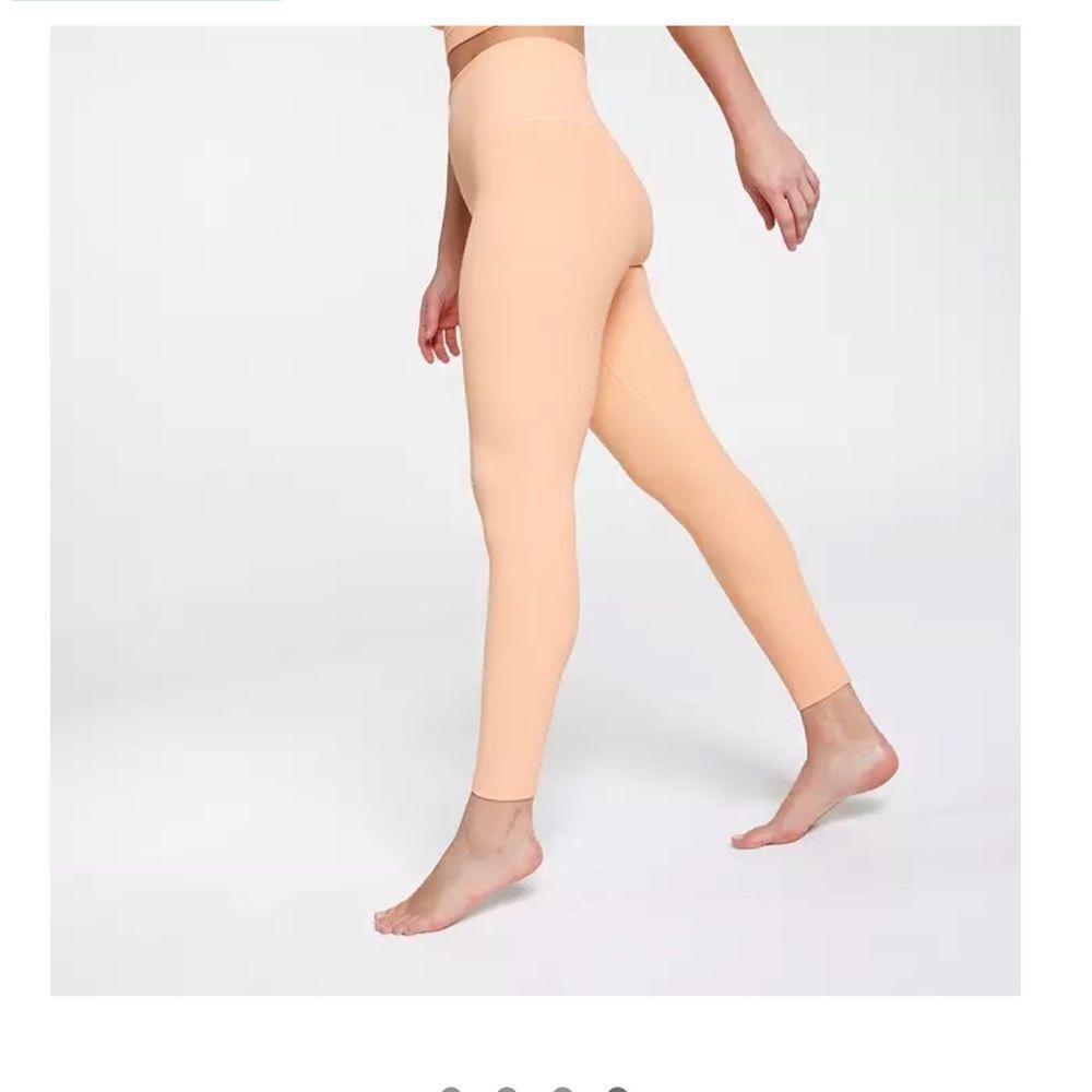 NWT 2 Pc Set Essential High Rise 7/8 Tight Legging + Mock Neck Tank Apricot XXL - Picture 7 of 16